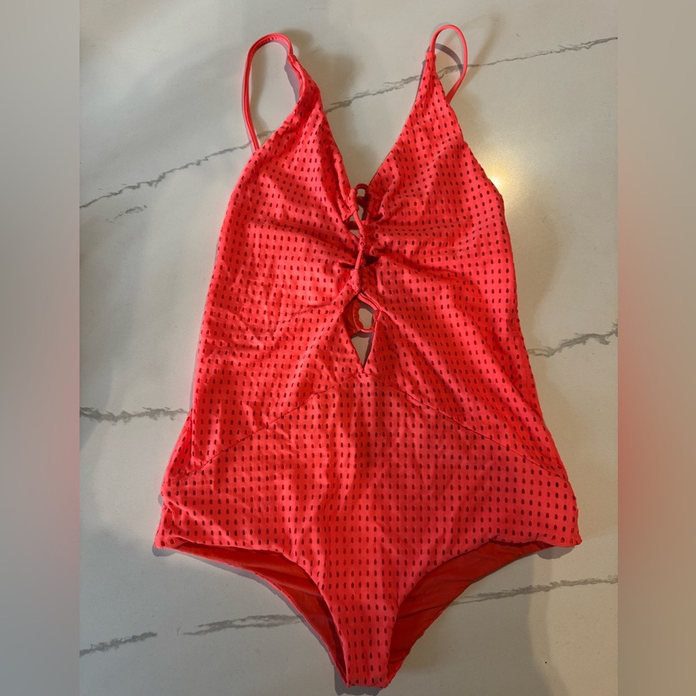 NEON ORANGE • ACACIA •One-Piece Swimsuit with Cutout Design